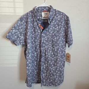 Urban Pipeline Blue and White Pineapple Men's Shirt